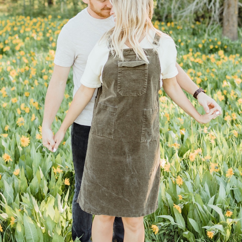 Corduroy overall dress